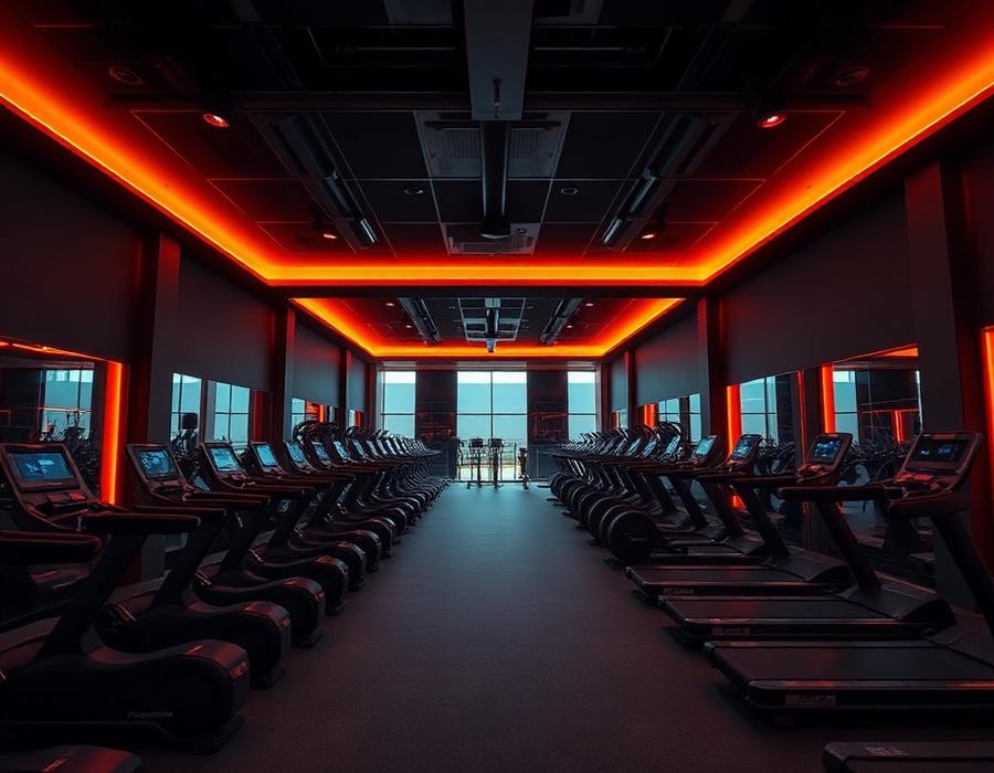 Interior of the Powerhouse Gym cardio floor